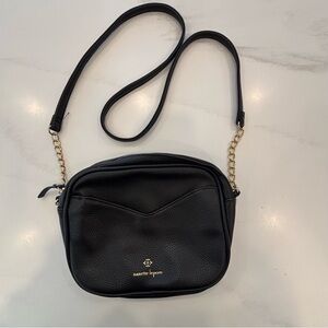 Nanette Lepore Black Crossbody with Gold Chain Strap
